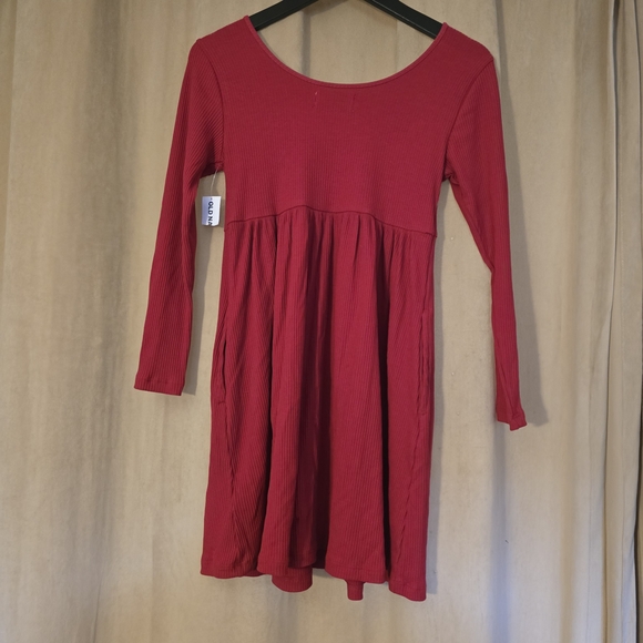 NWT Old Navy Kids Long Sleeve Red Ribbed Dress L Bundle And Save - Picture 2 of 3